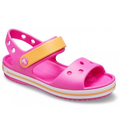 Crocs Crocband Sandal basutės. Spalva ryškiai rožinė / oranžinė